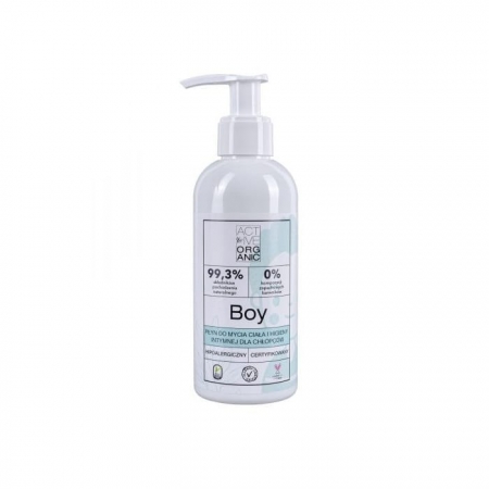 ACTIVE ORGANIC Płyn do mycia ciała dla chłopców BOY z pompką 200 ml